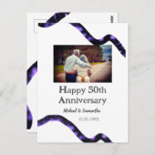 50周年記念にお名前・写真・日付を追加 ポストカード (正面/裏面)