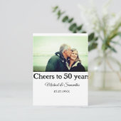 50周年記念にお名前・写真・日付を追加 ポストカード (スタンド正面)
