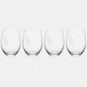 50周年記念に栄えたパーソナライズされた- ステムなしワイングラス (裏面)