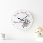 50周年記念に栄えたパーソナライズされた- ラージ壁時計 (ホーム)