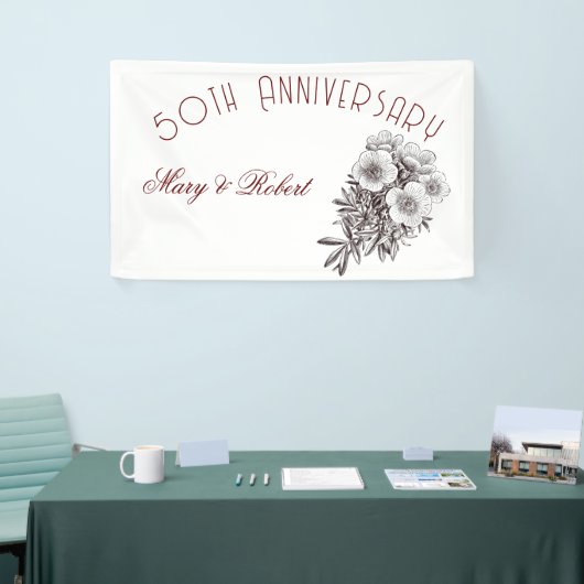 50周年記念に栄えたパーソナライズされた- 横断幕 (トレードショー)