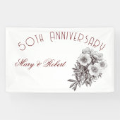 50周年記念に栄えたパーソナライズされた- 横断幕 (横)