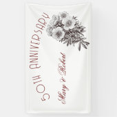 50周年記念に栄えたパーソナライズされた- 横断幕 (縦)