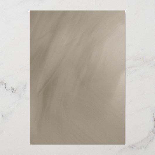 50周年記念のアンティークグレーとゴールド 箔招待状 (裏面)