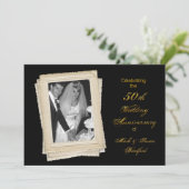 50周年記念のウェディングアニバーサリー招待状 - ヴィンテージ/写真 招待状 (スタンド正面)