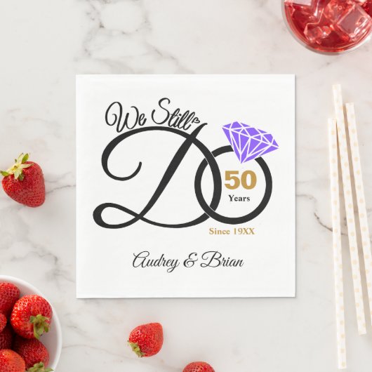 50周年記念のオーダーメイド スタンダードランチョンナプキン (インサイチュ)