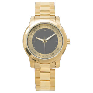 50周年記念のグレー結婚とメタリック 腕時計