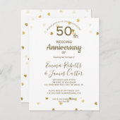 50周年記念のゴールデンポストカード インビテーションポストカード (正面/裏面)