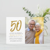 50周年記念のゴールドパーティーの写真 招待状 (スタンド正面)