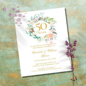 50周年記念のバラのガーランド招待状