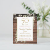 50周年記念のレトロなグリーンを使った招待状 (スタンド正面)