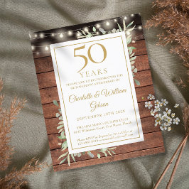50周年記念のレトロなグリーンを使った招待状