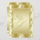 50周年記念の偽のゴールドグリッターII招待状 招待状 (正面/裏面)