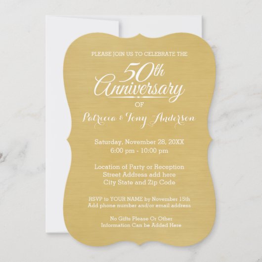 50周年記念の写真付き - 私たちはまだ 招待状 (正面)