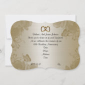 50周年記念の招待エレガント金ゴールド 招待状 (裏面)