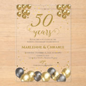 50周年記念の招待状 アクリル招待状 (正面)
