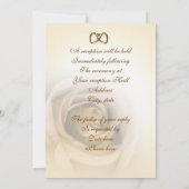 50周年記念の招待状 セピアローズ 招待状 (裏面)