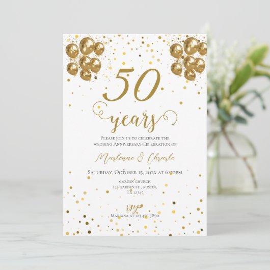 50周年記念の招待状 招待状 (スタンド正面)