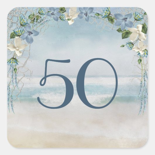 50周年記念の海事ネットとアーチ スクエアシール (正面)