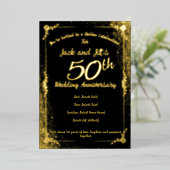 50周年記念の箔押し招待状 箔招待状 (立ち正面)