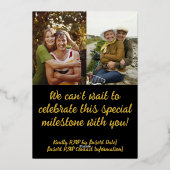 50周年記念の箔押し招待状 箔招待状 (裏面)