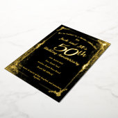 50周年記念の箔押し招待状 箔招待状 (回転した状態)