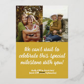 50周年記念の箔押し招待状 箔招待状 (裏面)