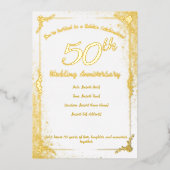50周年記念の箔押し招待状 箔招待状 (正面)