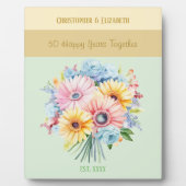 50周年記念の花の名前 緑 フォトプラーク (正面)