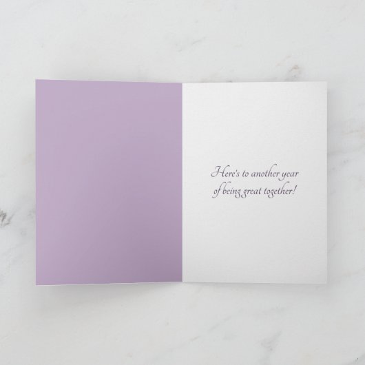 50周年記念の蝶が咲き乱れる白紫陽花 カード (内部)