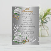 50周年記念の誓いの更新 白いバラ 招待状 (スタンド正面)