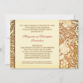 50周年記念の金色の招待状(写真付き) 招待状 (裏面)