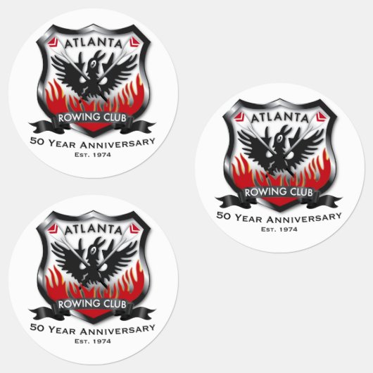 50周年記念の防水シール（1.5インチ） ラベル (グループ)