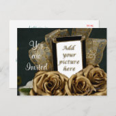 50周年記念はがき招待状カスタマイズ-  インビテーションポストカード (正面/裏面)