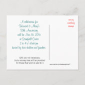 50周年記念はがき招待状カスタマイズ-  インビテーションポストカード (裏面)