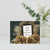 50周年記念はがき招待状カスタマイズ-  インビテーションポストカード (スタンド正面)