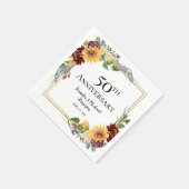 50周年記念ひまわり スタンダードカクテルナプキン (角)