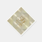 50周年記念または誕生日 スタンダードカクテルナプキン (角)