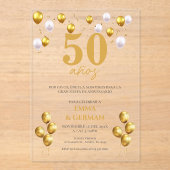 50周年記念アクリル招待状スペインのin アクリル招待状 (正面)