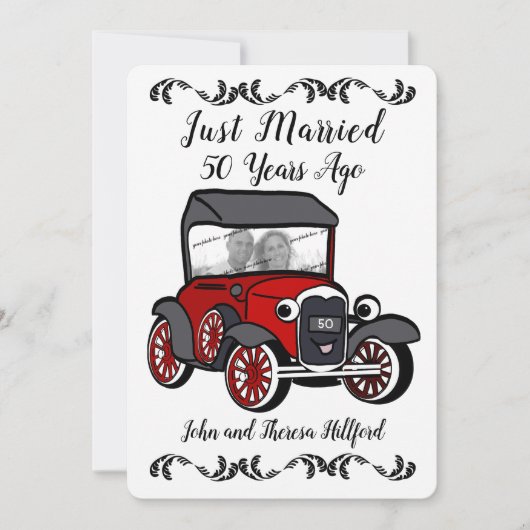 50周年記念アンティーク車 招待状 (正面)