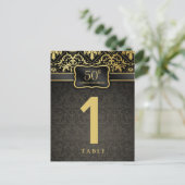 50周年記念エレガント表番号カード ポストカード (スタンド正面)