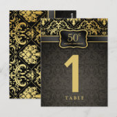 50周年記念エレガント表番号カード ポストカード (正面/裏面)
