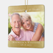 50周年記念エレガント金ゴールド写真 セラミックオーナメント (左)