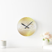 50周年記念エレガント金ゴールド年が永遠に ラウンド壁時計 (ホーム)