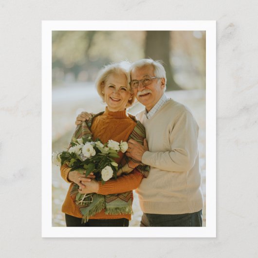 50周年記念オレンジティール（緑がかった色）色彩の鮮やか花写真 (裏面)