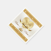 50周年記念カクテルナプキンスパーソナライズされた、 スタンダードカクテルナプキン (角)