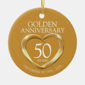 50周年記念カスタム写真贈り物 セラミックオーナメント (正面)