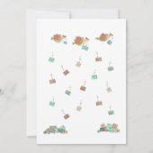 50周年記念カードシャワー図解入りの、写真付きの 招待状 (裏面)