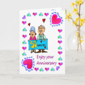 50周年記念カード　50周年記念の看板 カード (黄色い花)