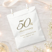 50周年記念ギフト用ケーキ袋 名入れ フェイバーバッグ (クリップ留めされた状態)